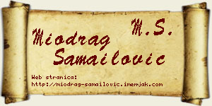 Miodrag Samailović vizit kartica